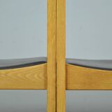 Vintage oak DUTCH DESIGN dining chairs in modern minimalist style, 1960s