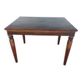 wooden table, almost square, extension possible