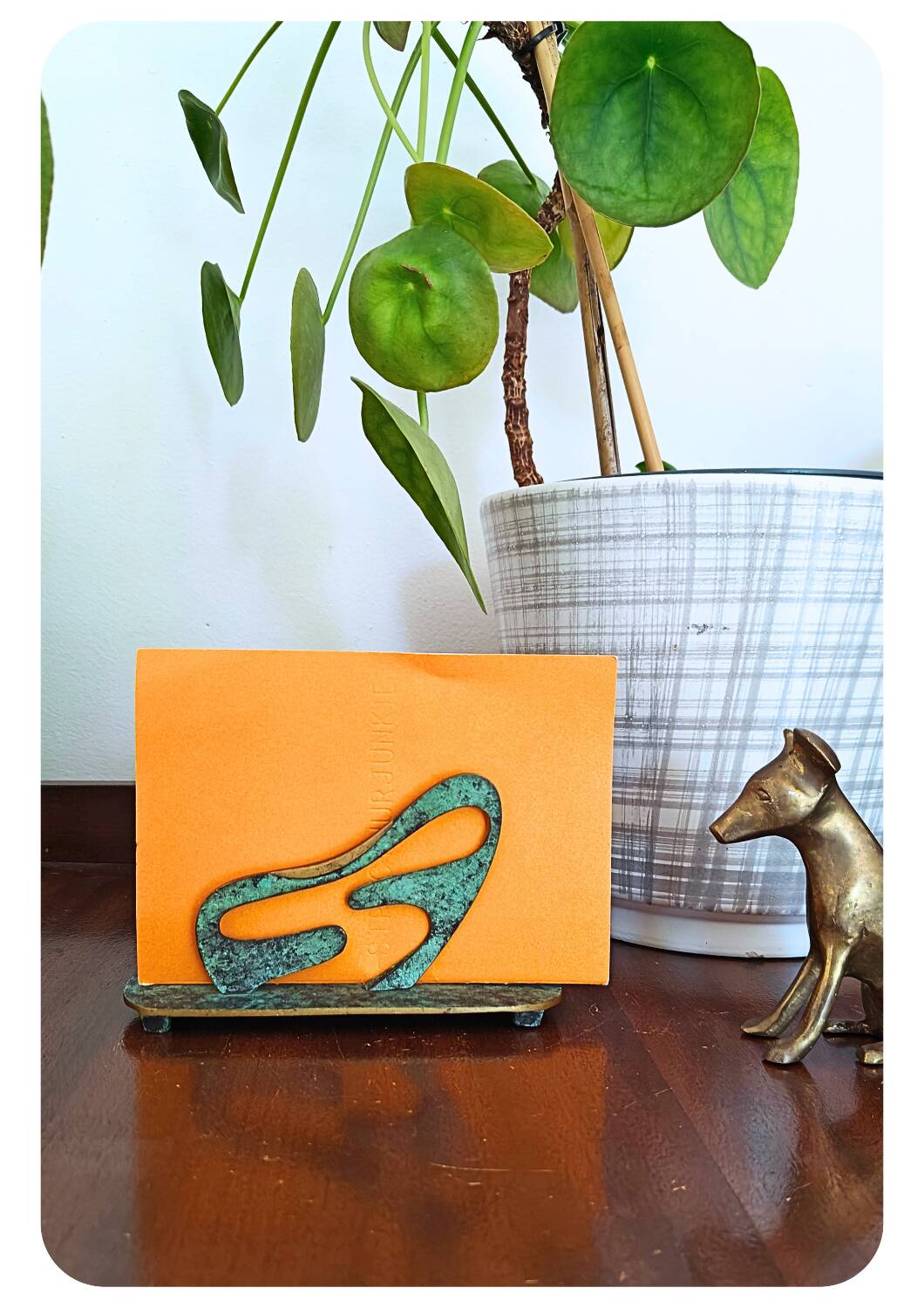 Mid-Century Bronze Letter Holder