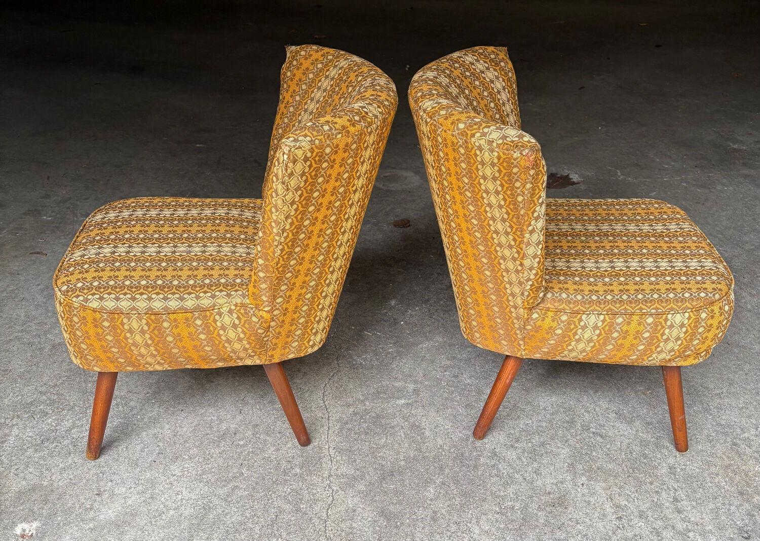 Paire de fauteuil cocktail scandinave années 50-60