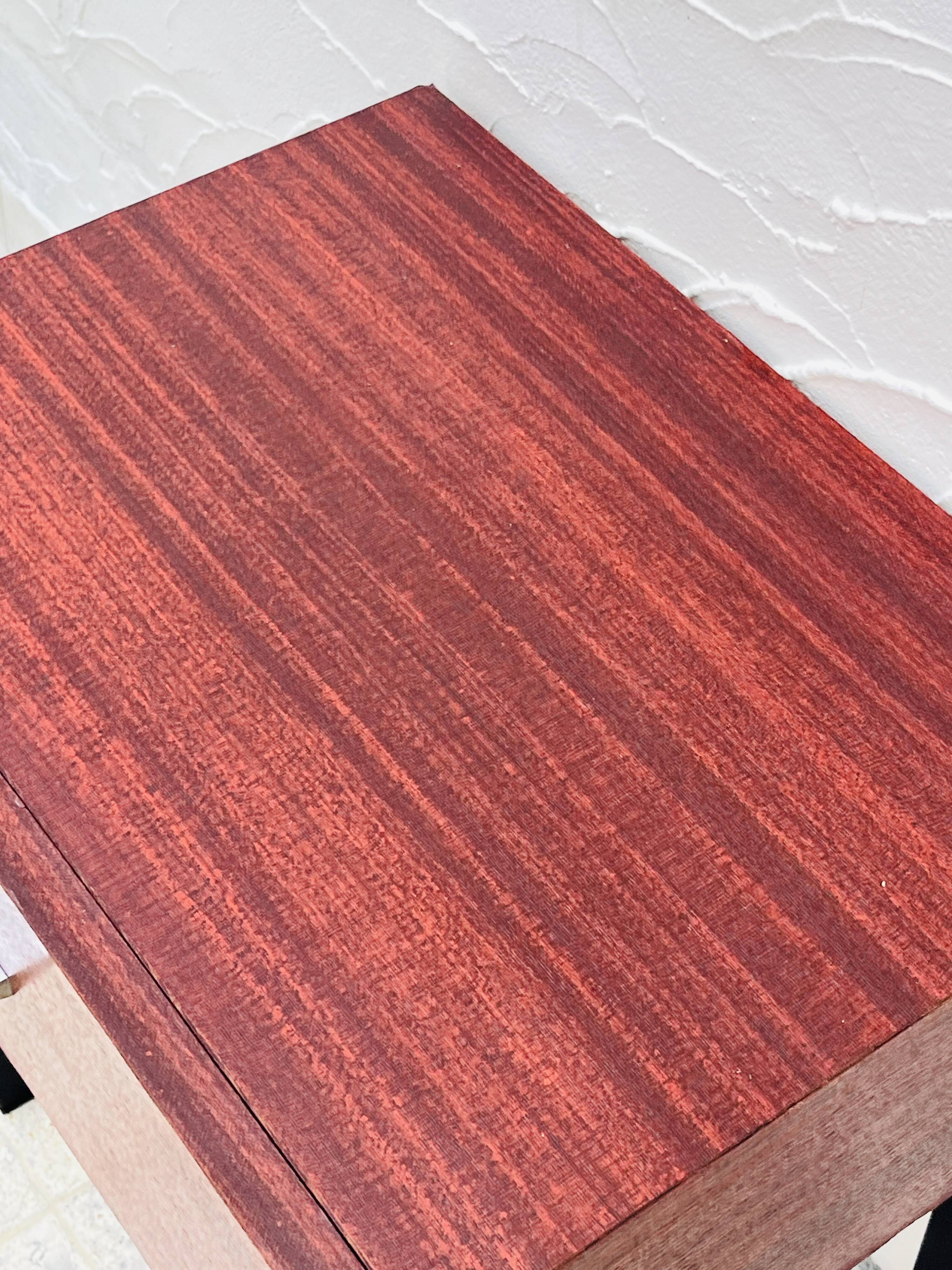 Vintage bedside table wood and metal from the 70s