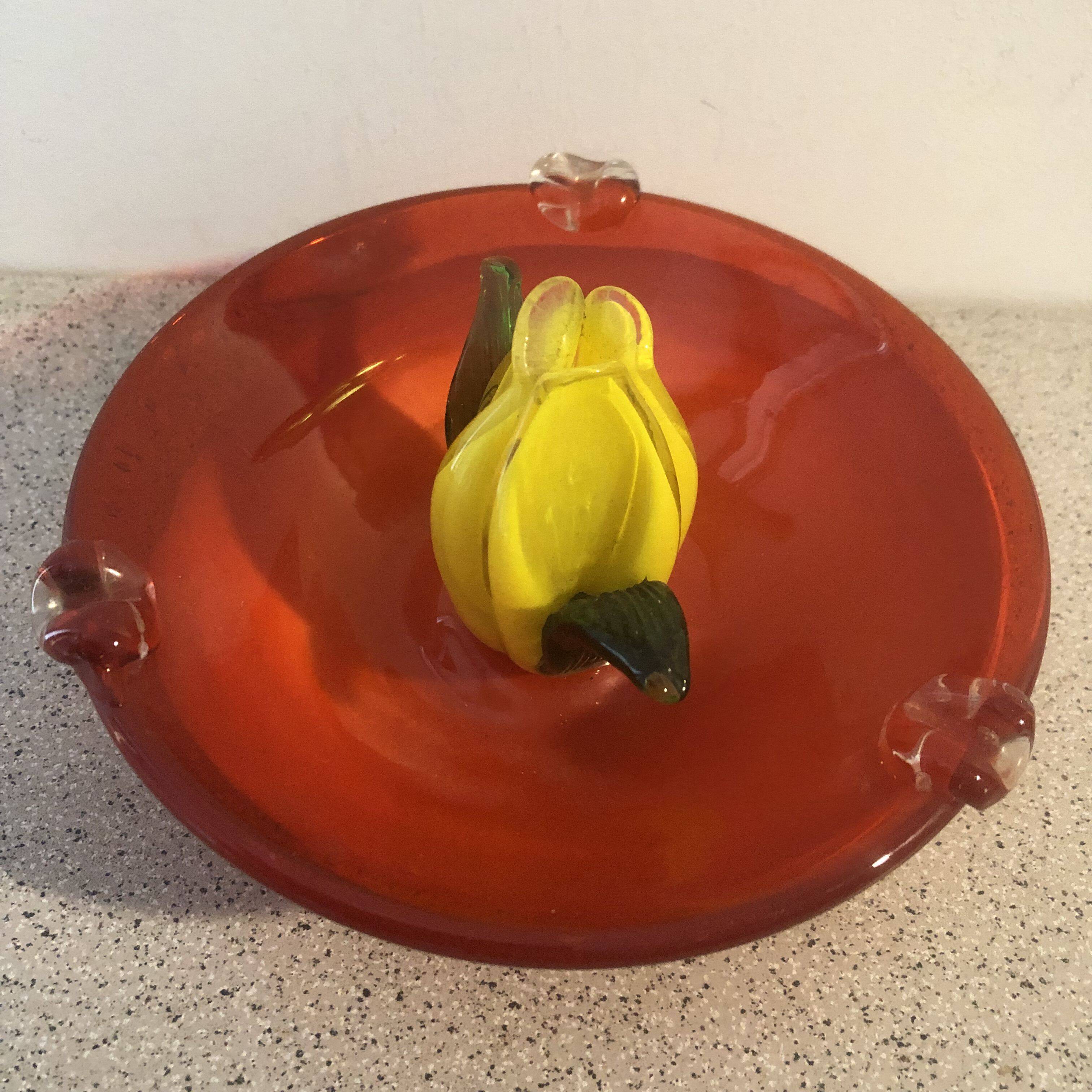 Blown glass ashtray