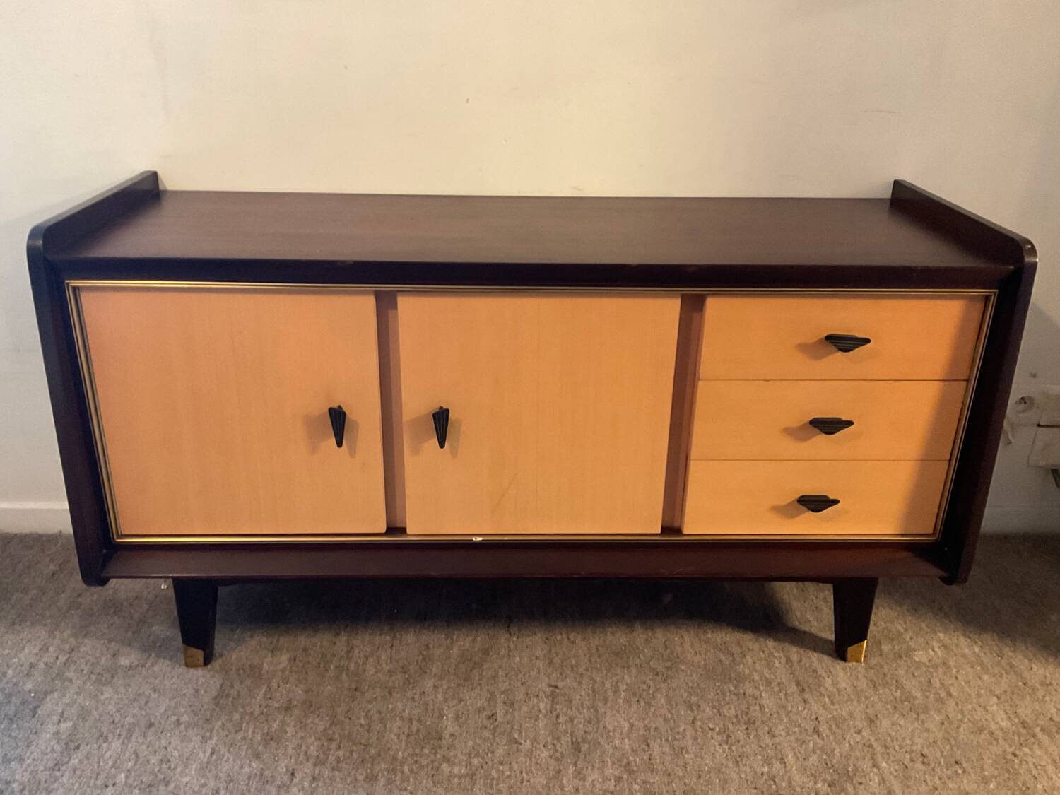 Vintage TV cabinet sideboard from the 60s