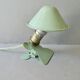 Lampe champignon, à pince, en métal vert amande, années 60