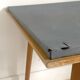 Table Basse Pliante "PLIDEAL" Hêtre & Simili-Cuir Années 50 Vintage