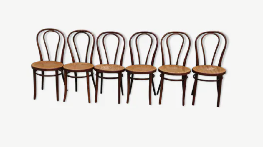 Bistro chairs cannee lot of 6