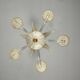Venetian chandelier in colorless and gilded Murano glass circa 1950