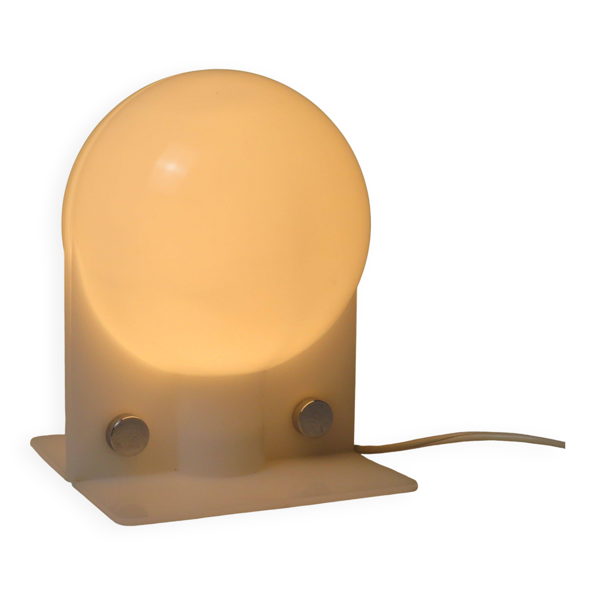 Vintage Guzzini lamp by Sergio Brazzoli, Italy 1970, Space Age design.