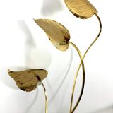 Italian Brass 3-Arm Floor Lamp Tommaso Barbi style , 1970s