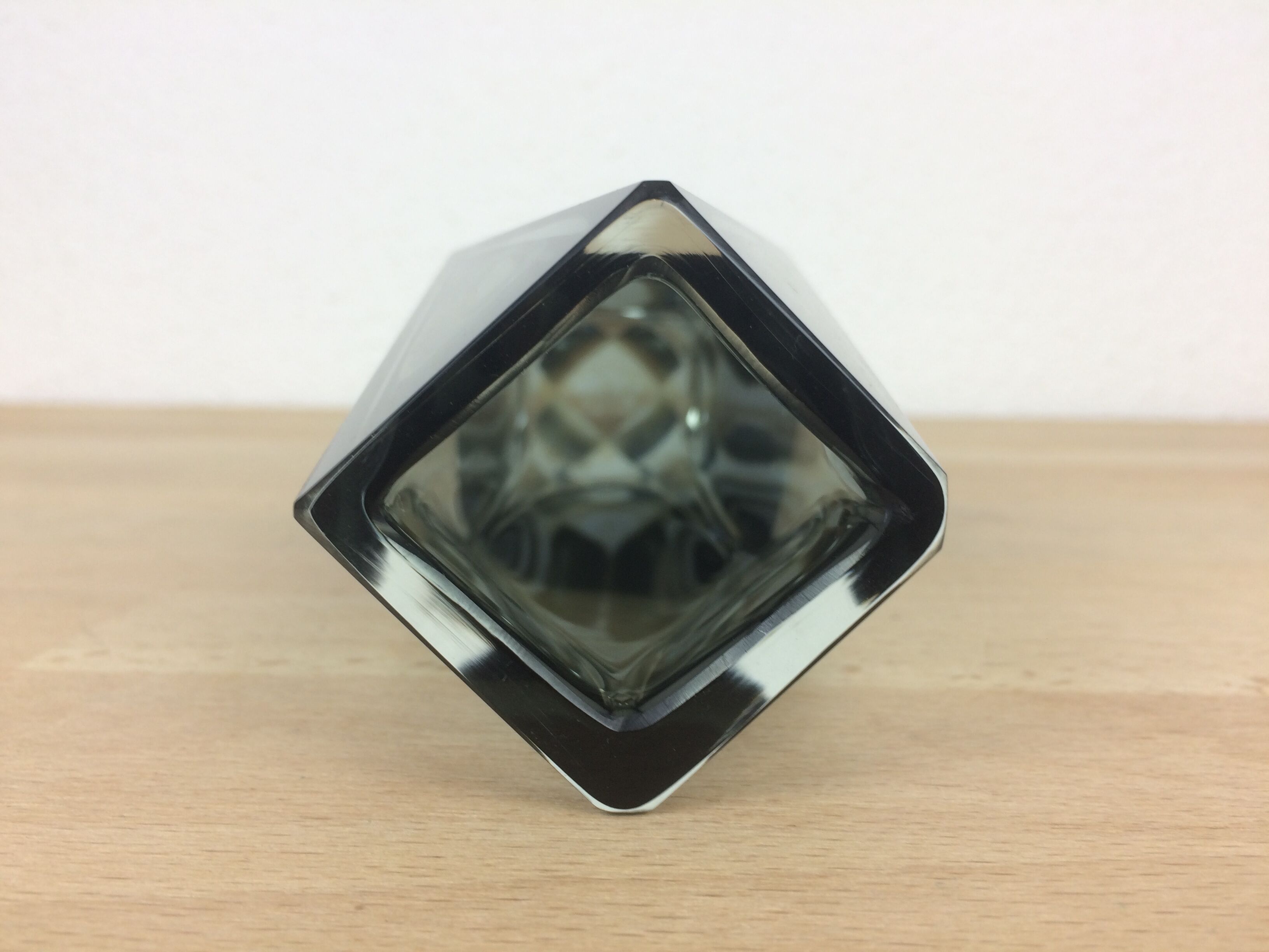 Vase Sommerso smoked glass soliflore, Murano