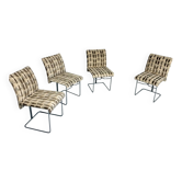 Lot de 4  anciennes chaises  Saporiti Italia des années 1970 design Ernes