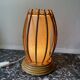 Lampe en rotin et bambou de Louis Sognot 1960