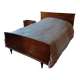 140 cm varnished wood bed from the 1970s