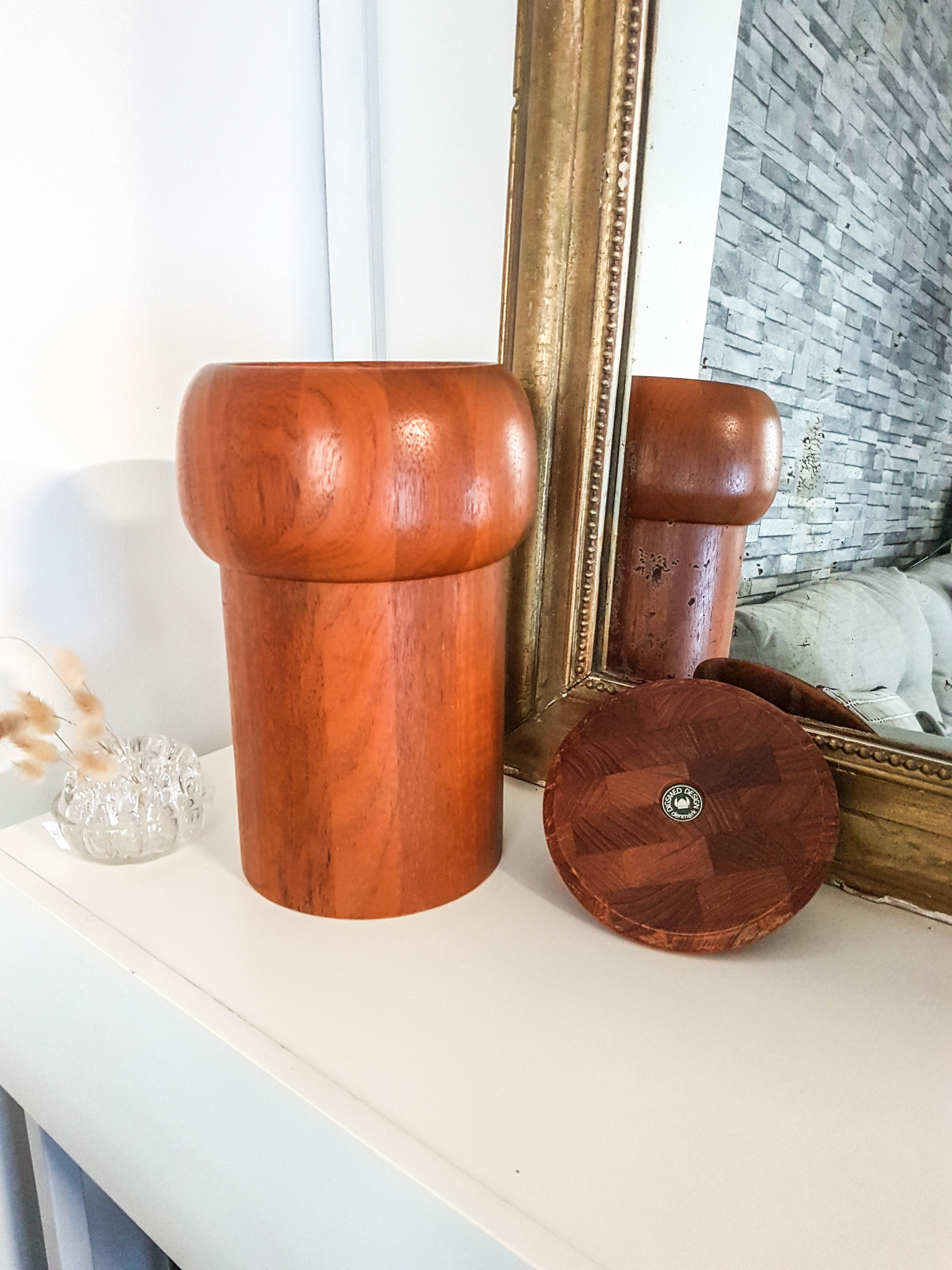 Danish Scandinavian ice bucket in Digsmed teak