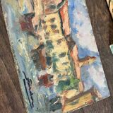 Lot of 3 oils on canvas Faraoni - Venice