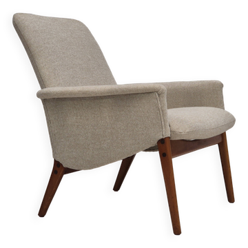 Années 1960, design danois par Alf Svensson pour Fritz Hansen, fauteuil retapissé modèle 4331