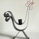Metal candle holder rooster shape sweden vintage