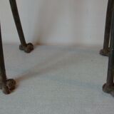 Old plant holder flower pot big cat forged metal deco outdoor winter garden