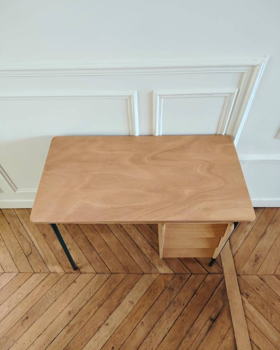 Renovated vintage children's desk, Scandinavian style, 1950s-60s.