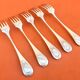 5 table forks Orfèvre Christofle Collection Fidelio baguette