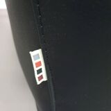 3 x rare armchair / model Turn / black leather / Bert Plantagie in mint condition.