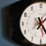 Vintage formica clock rectangular silent wall clock "Black star"