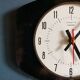 Vintage formica clock rectangular silent wall clock "Black star"