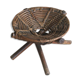 Ethnic rattan stool Africa, Congo