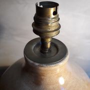 Pied de lampe terre cuite vernissé avec douille  35x20