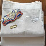 Lot of 3 Old Bed Sheets - True Northern Canvas Early 20th Century - France NEUF