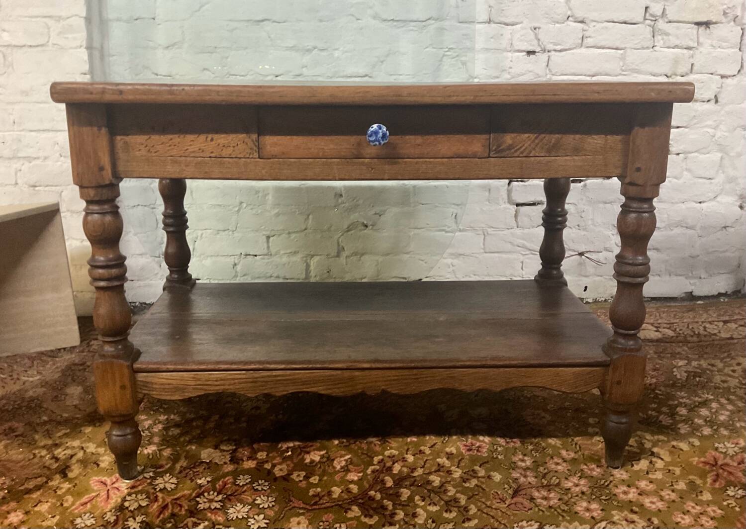 Old farmhouse console in solid oak
