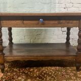 Old farm console in solid oak