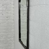 Miroir en métal noir et laiton finission canon de fusil