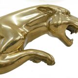 Panther table in bronze, brass and marble 1970