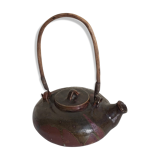 Signed vintage sandstone teapot
