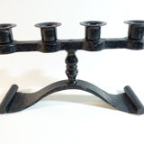 Art deco wrought iron chandelier signed Charles Piguet (1887 - 1942) art ironworker