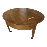 Table demi lune ovale en noyer