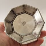 Flower holder tin and glass, 70s