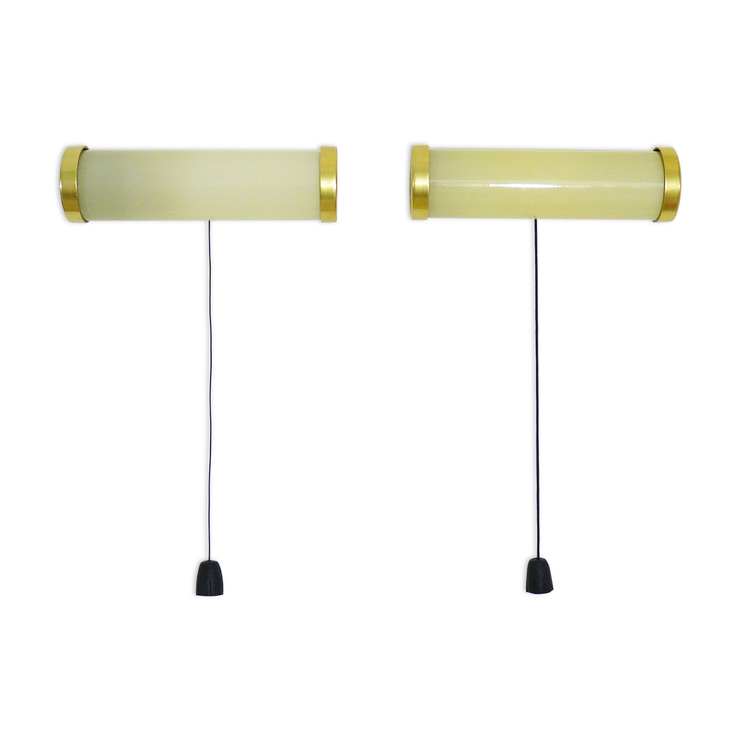 Pair of vintage erco 921 patent zippered wall light germany. year 70
