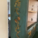 Antique polychrome Alsatian kitchen cupboard