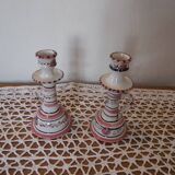 duo of ceramic candle holders