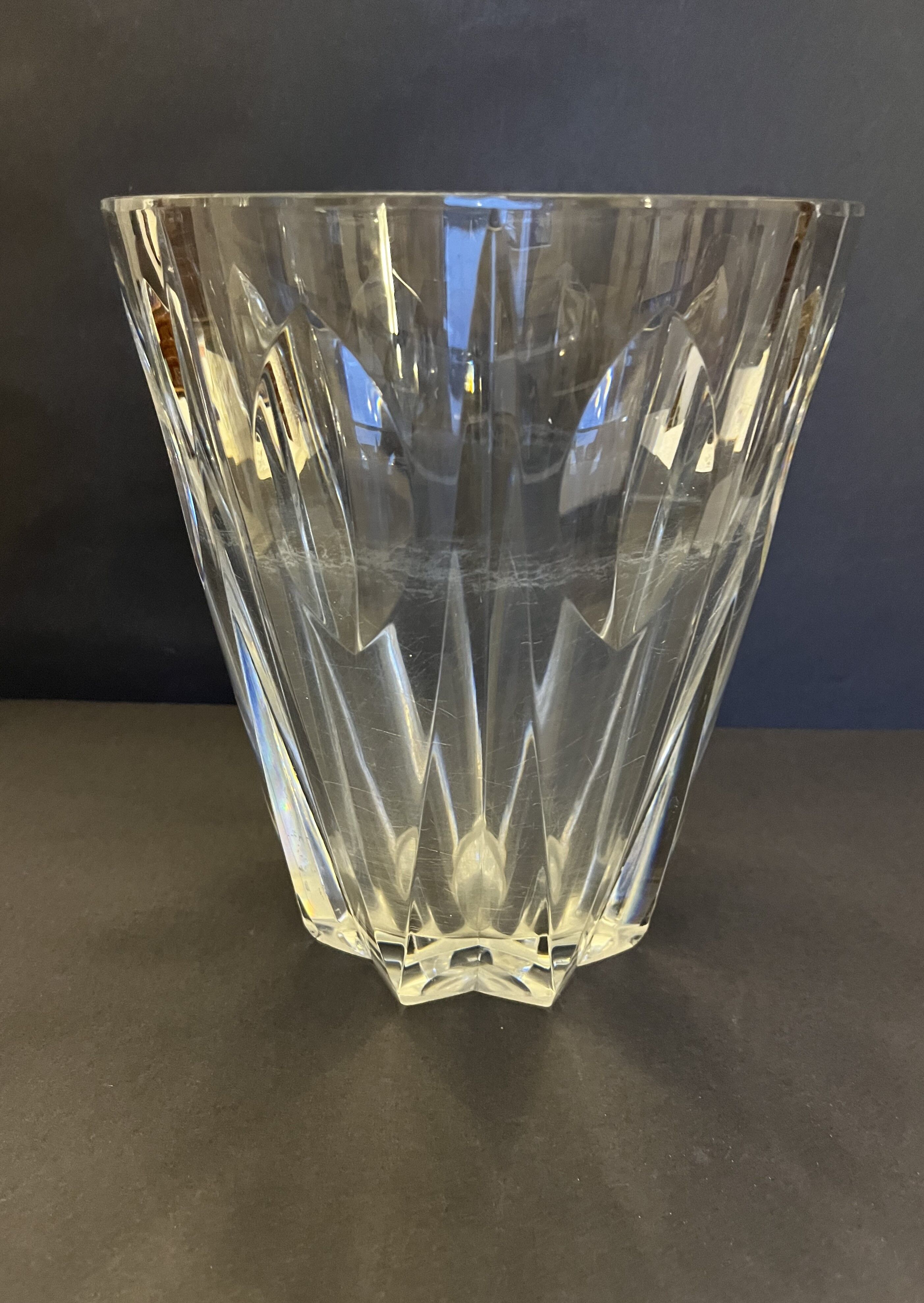 Carved crystal vase from Saint Louis