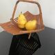 Basket in rattan and bamboo 60s