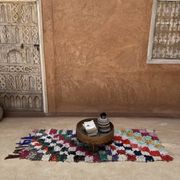 Tapis Marocain Boucherouite coloré - 74 x 185 cm