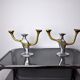 Pair of brutalist candle holders by David Marshall, 1980, Spain