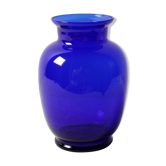 Vase en verre bleu cobalt, Italie années 1970