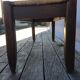 Vintage wooden and straw bench