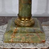 Pied à colonne en onyx vert, goût empire – début xxe