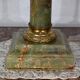 Green onyx column lamp, Empire taste – Early twentieth century