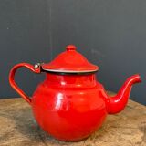 Enamelled teapot